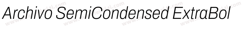 Archivo SemiCondensed ExtraBold字体转换